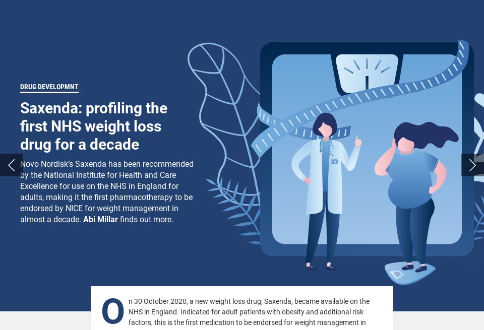 Saxenda profiling the first NHS weight loss drug for a decade