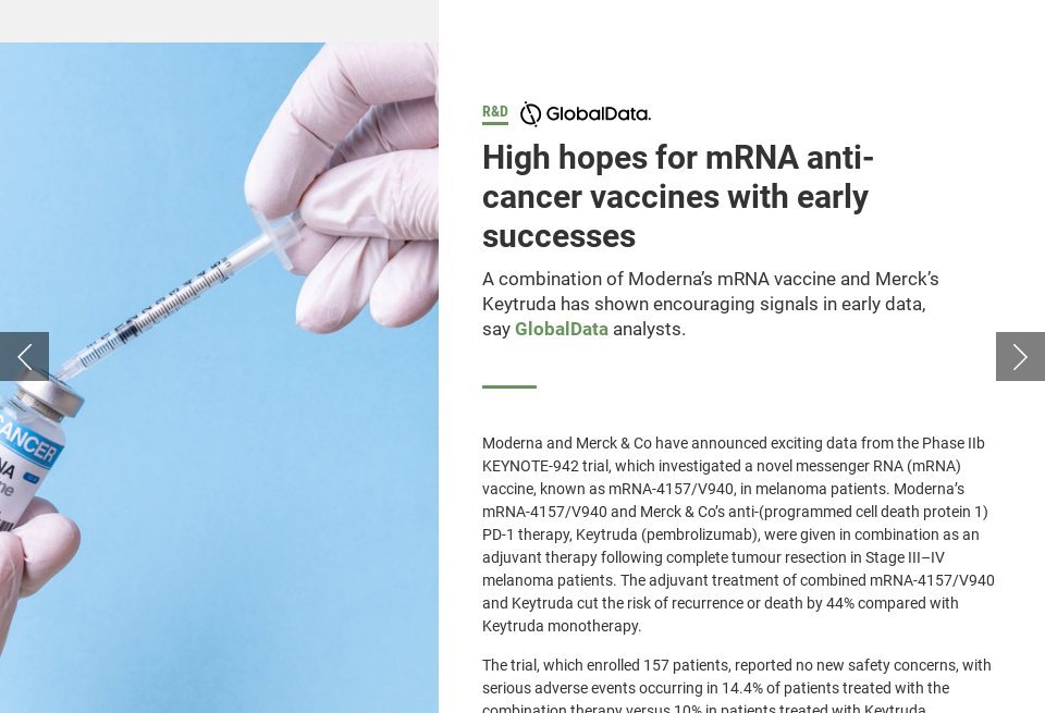 High hopes for mRNA anti-cancer vaccines with early successes - Pharma ...