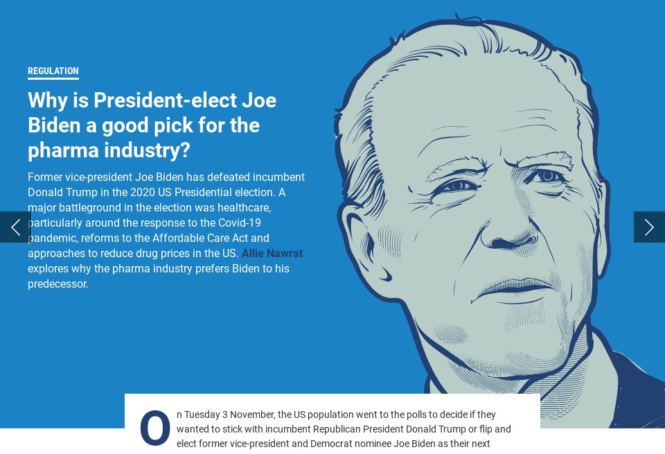 Why is President-elect Joe Biden a good pick for the pharma industry? -  Pharma Technology Focus | Issue 102 | January 2021