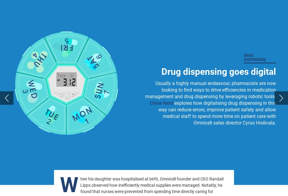 Drug dispensing goes digital Pharma Technology Focus Issue 106