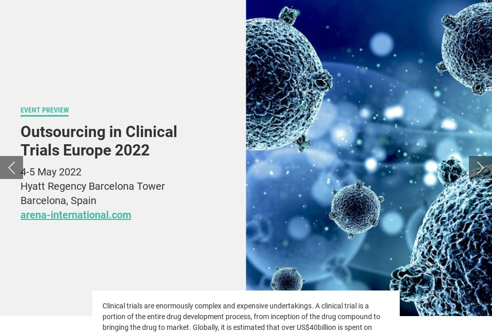 Event Outsourcing in Clinical Trials Europe 2022 Pharma Technology