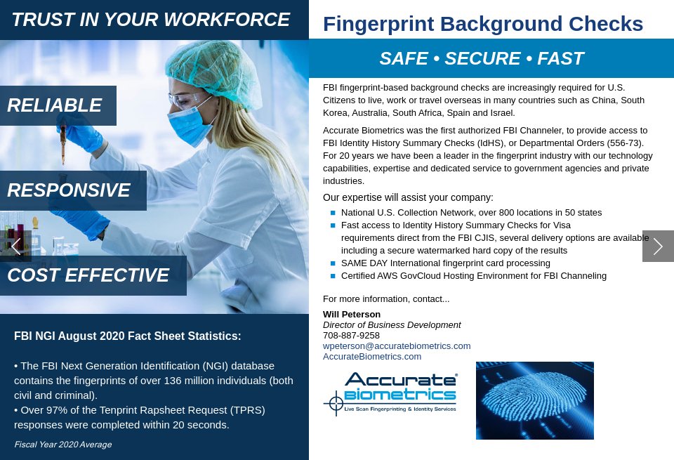 Accurate Biometrics - Pharma Technology Focus | Issue 100 | November 2020