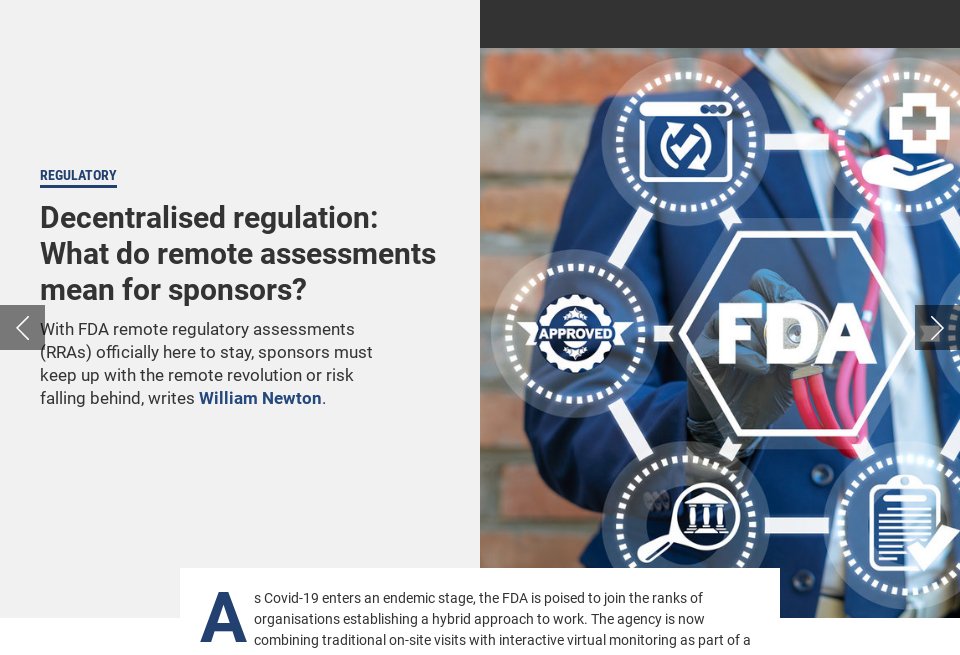 What do remote assessments mean for sponsors? Pharma Technology Focus