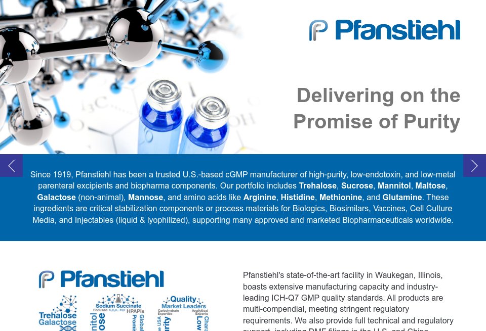 Pfanstiehl Pharma Technology Focus Issue 147 October 2024