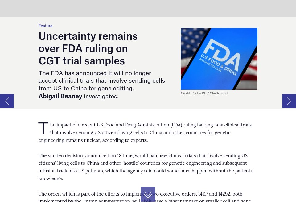 Uncertainty remains over FDA ruling on CGT trial samples - Pharma ...